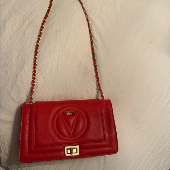 Red Leather Shoulder Bag